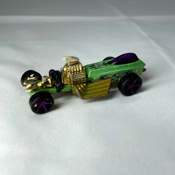 Hot Wheels Rigor Motor Mystery Dragster 1994 Green Vintage Race Car 1:64 Used - Picture 3 of 7